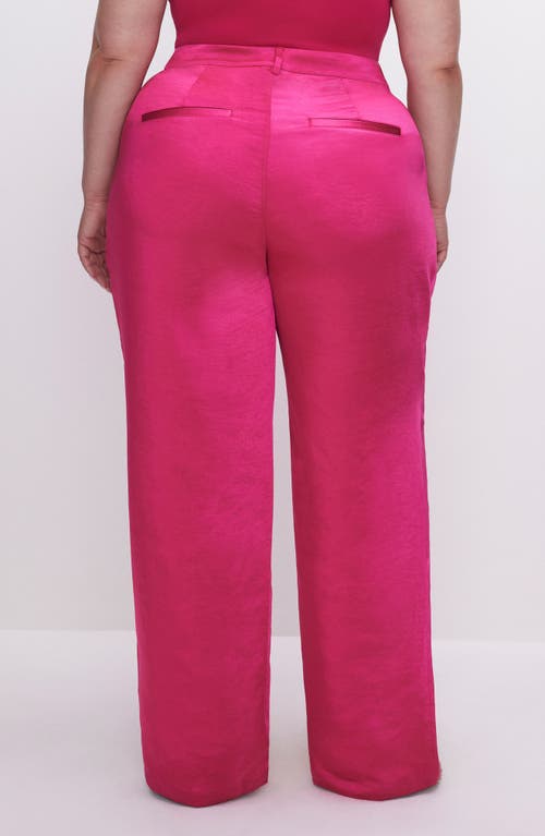 GOOD AMERICAN GOOD AMERICAN WASHED SATIN STRAIGHT LEG PANTS