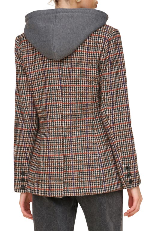 Shop Avec Les Filles Plaid Dickey Blazer In Red/yellow Plaid