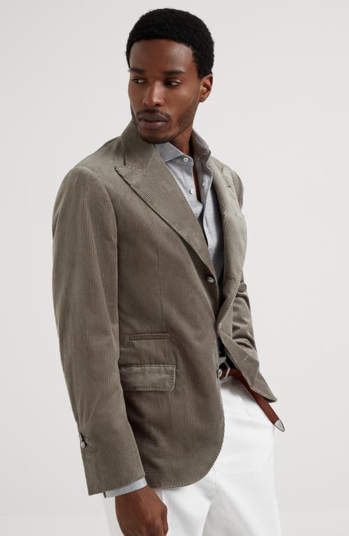 Shop Brunello Cucinelli Corduroy Blazer In Military