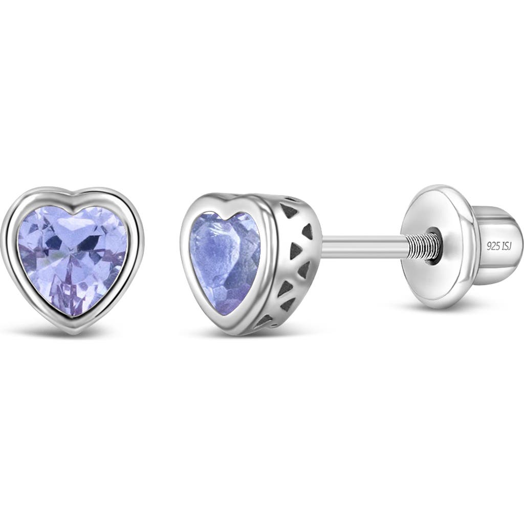Shop In Season Jewelry Cubic Zirconia Birthstone Heart Earrings In June