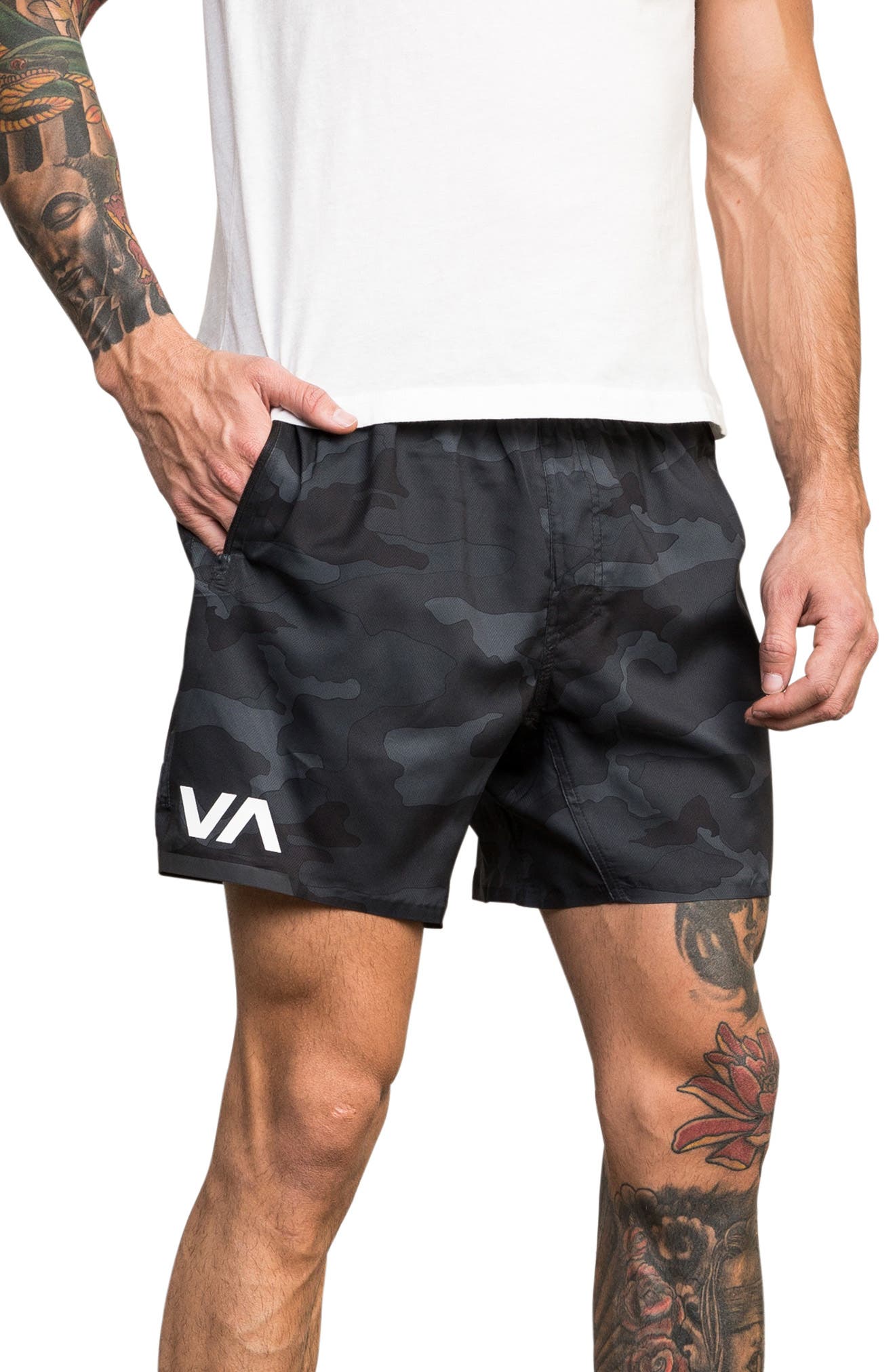 rvca tech shorts