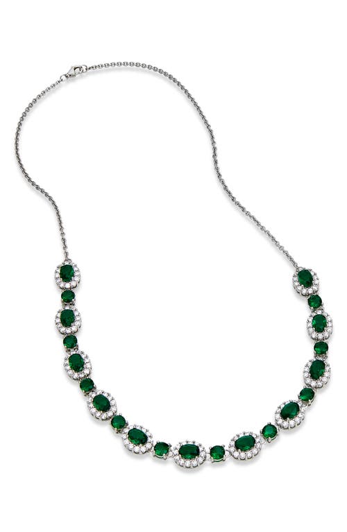 SAVVY CIE JEWELS Cubic Zirconia Halo Necklace in at Nordstrom