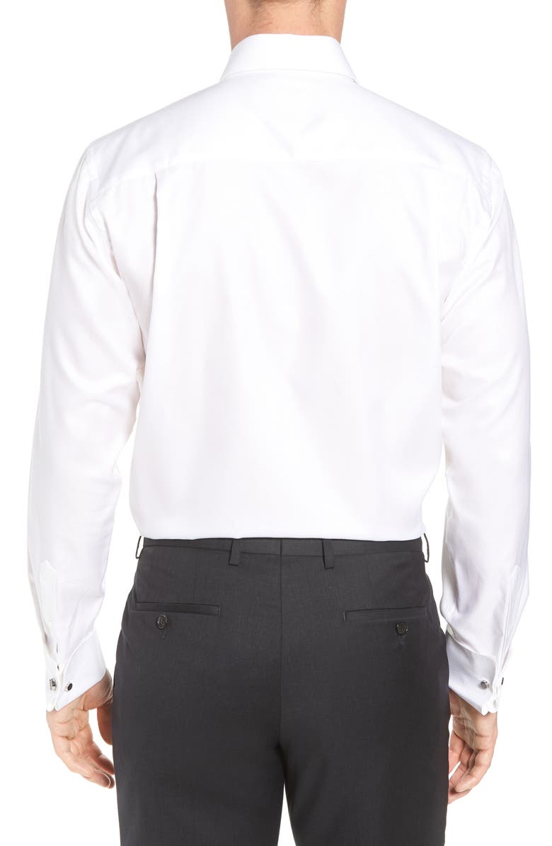 David Donahue Regular Fit Boxed French Cuff Tuxedo Shirt | Nordstrom