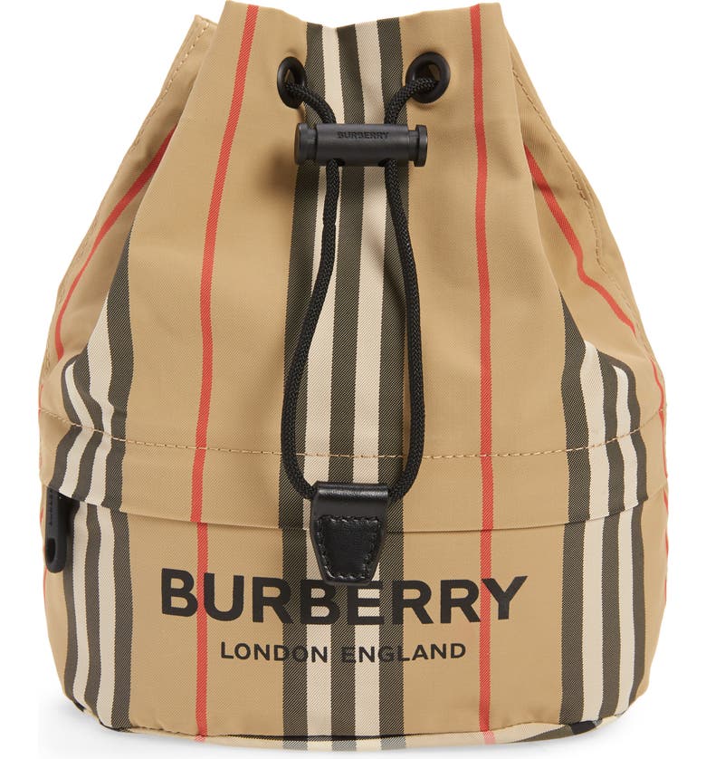 Burberry Icon Stripe ECONYL® Drawcord Pouch | Nordstrom