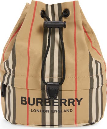 Burberry Icon Stripe ECONYL® Drawcord Pouch | Nordstrom