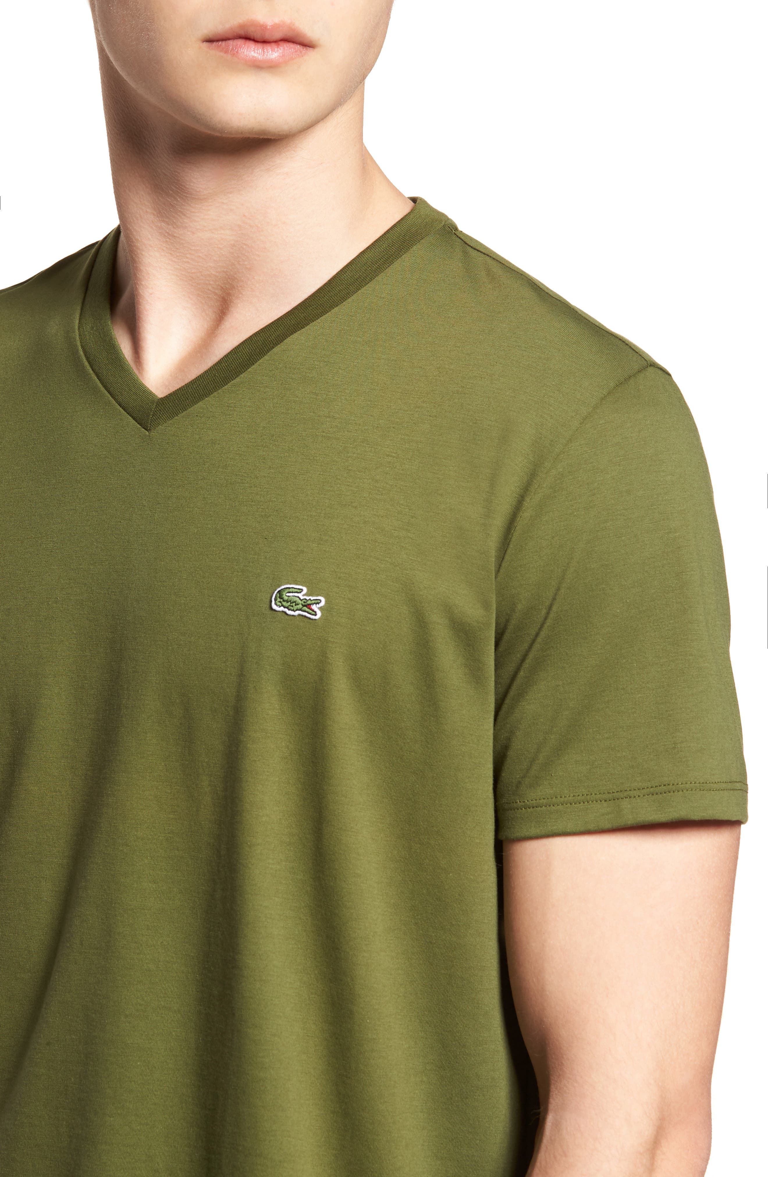 Lacoste Regular Fit VNeck TShirt Nordstrom Rack