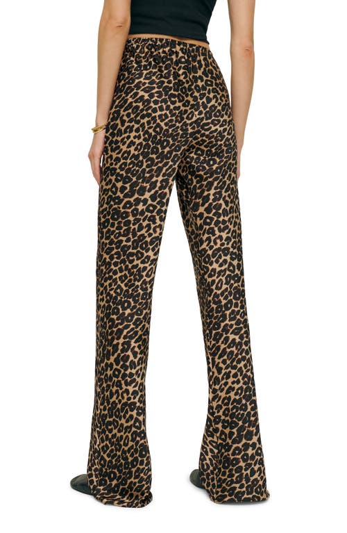 Shop Reformation Gale High Waist Satin Pants In Leo