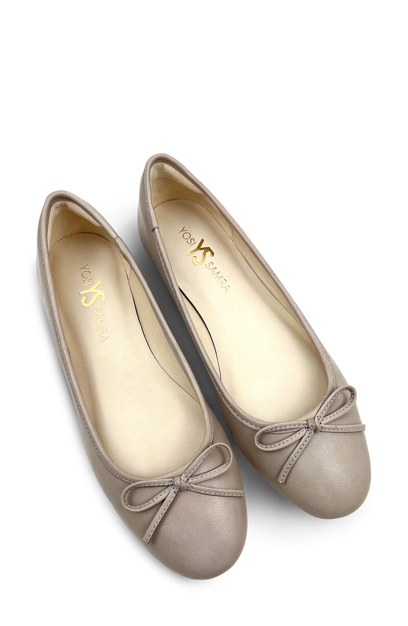 vicky logo tape knit ballet flat