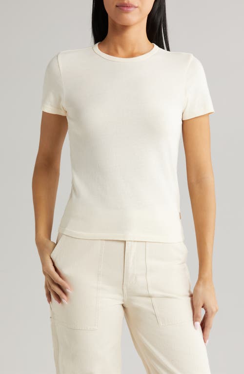 Brixton Carefree Crewneck Organic Cotton Knit Top White Smoke at Nordstrom,