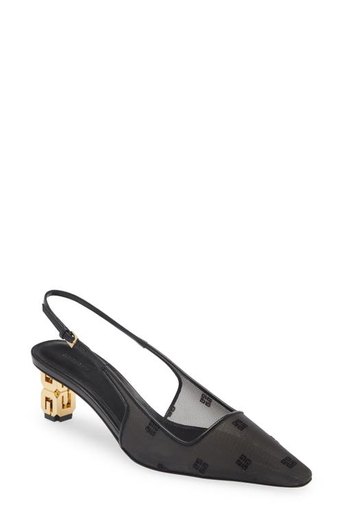 Givenchy G-Cube Pointed Toe Slingback Pump Black at Nordstrom,