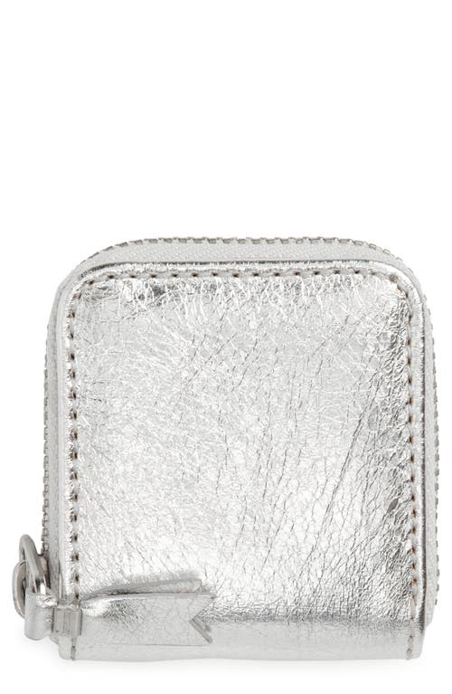 Comme des Garçons Wallets Leather Wallet in Silver at Nordstrom