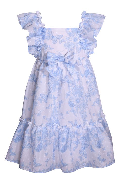 Cotton Gauze Dress for Girls - sky blue, Girls