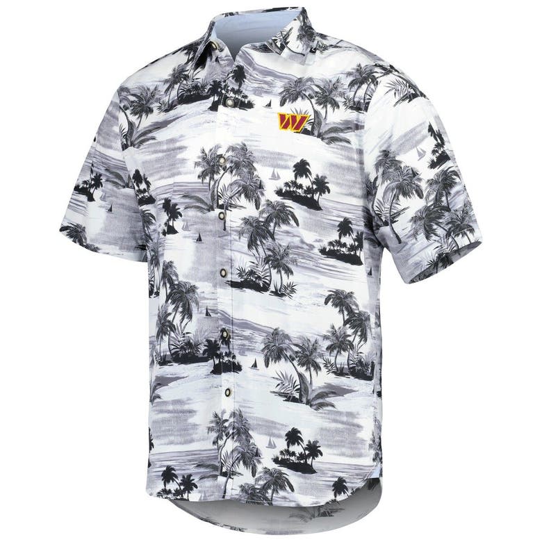 Men's Tommy Bahama White Philadelphia Eagles Sport Coconut Point Palm Vista IslandZone Button-Up Camp Shirt Size: Small