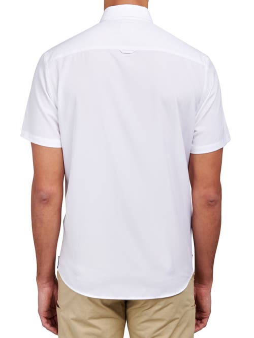 Shop Brooklyn Brigade Solid 4-way Stretch Performance Shirt In White