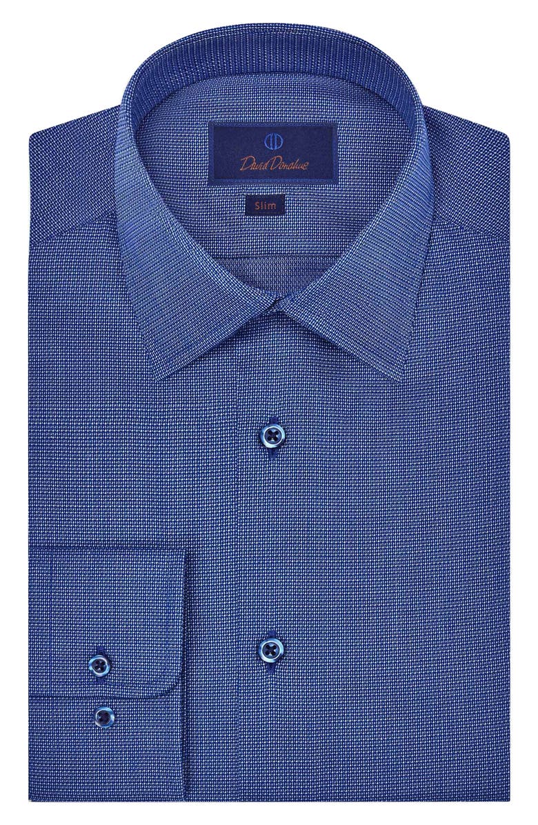 David Donahue Slim Fit Textured Dress Shirt | Nordstrom