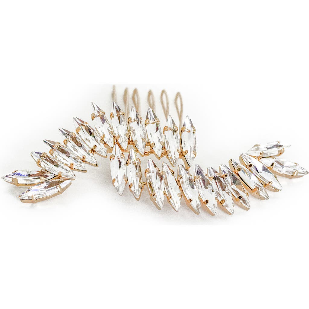 Brides And Hairpins Brides & Hairpins Idalia Crystal Comb In Gold