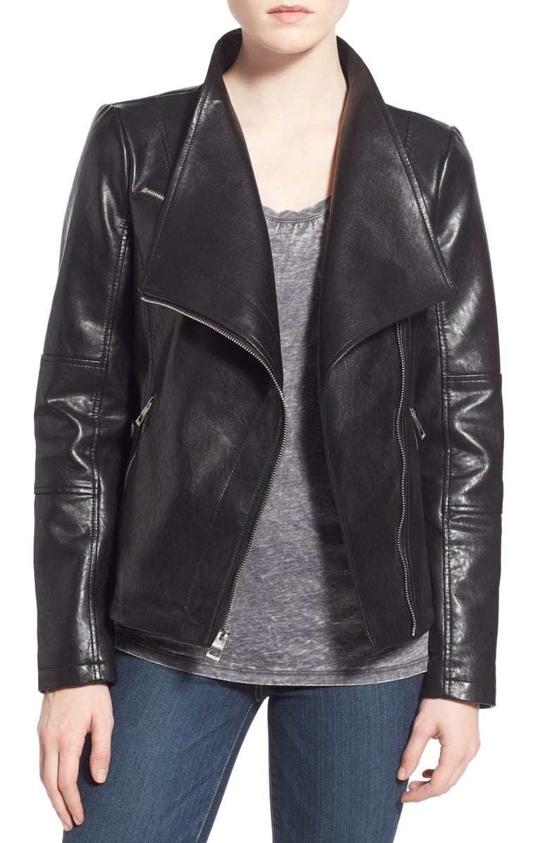 GUESS Asymmetrical Zip Faux Leather Jacket | Nordstrom