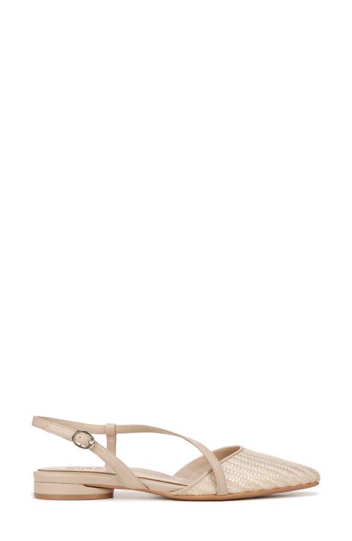 Shop Naturalizer Hawaii Pointed Toe Slingback Flat In Opal Natural/tan Fabric