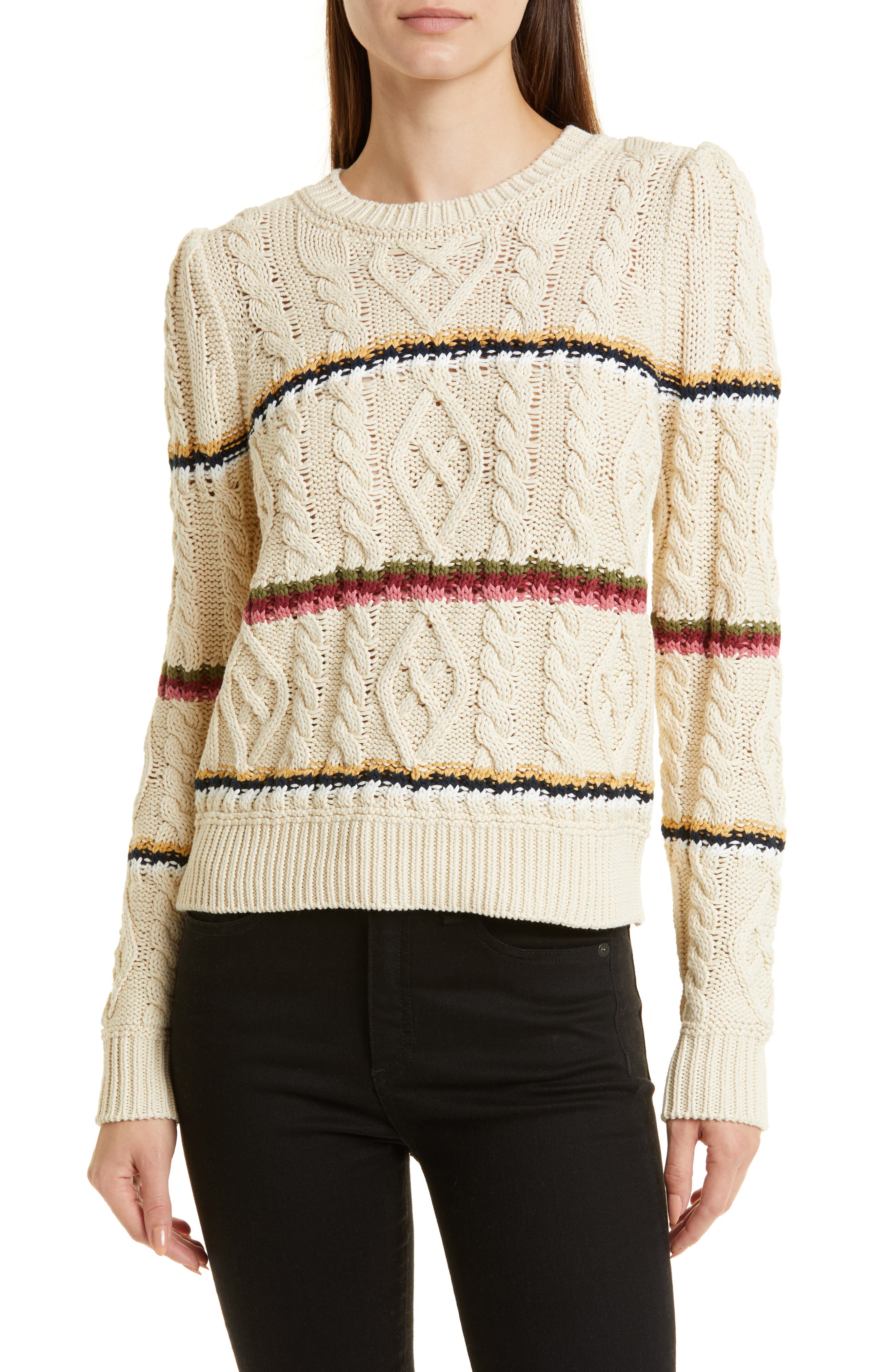 Veronica Beard Bruna Stripe Cable 