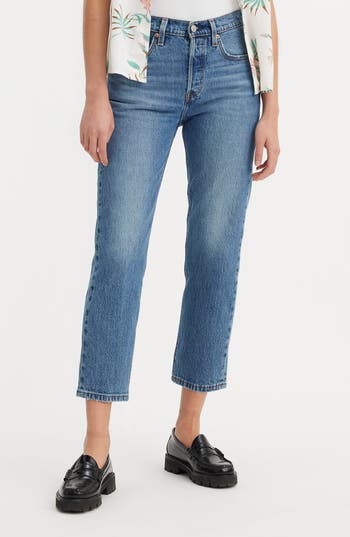 Shop Levi's® 501® High Waist Crop Straight Leg Jeans In Blue Its True
