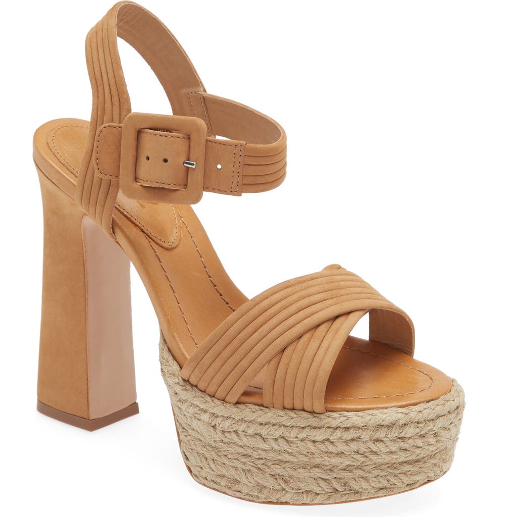Shop Schutz Blisse Platform Sandal In Nude Caramel