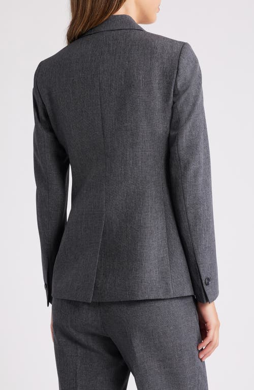 Anne Klein Stretch One Button Blazer In Anne Black Multi