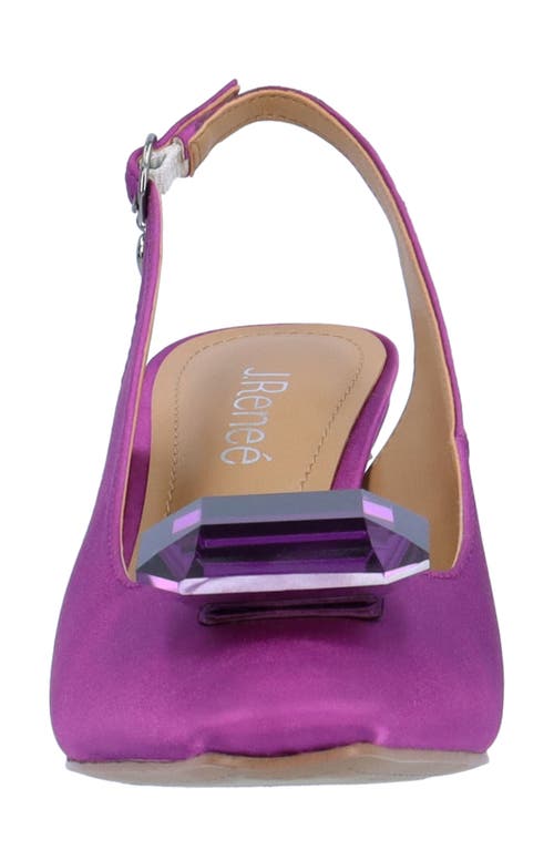 Shop J. Reneé Saskia Slingback Square Toe Pump In Purple