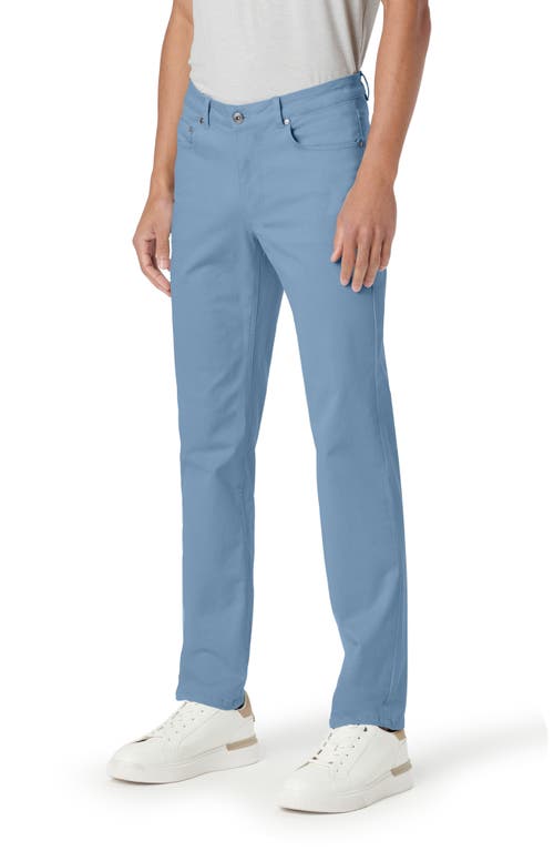 Bugatchi Preston Straight Leg Five Pocket Pants in Air Blue 