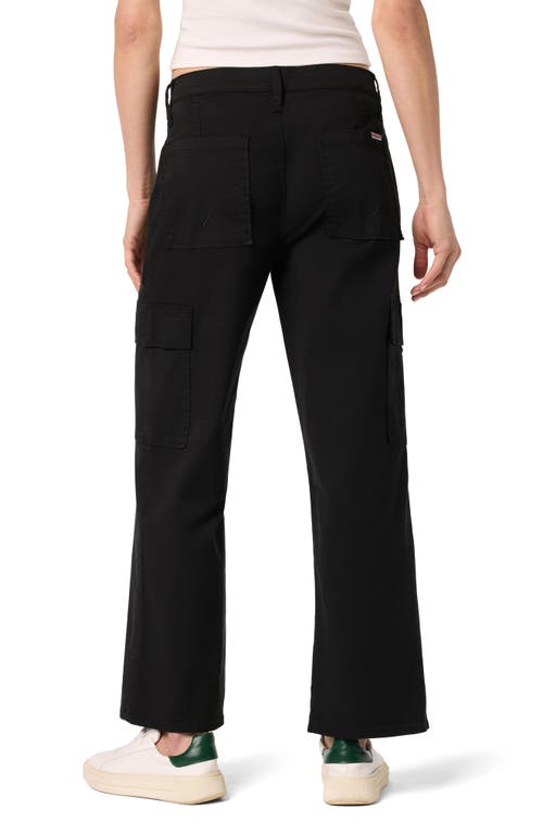 Hudson High-rise Welt Pocket Wide Leg Cargo In Black