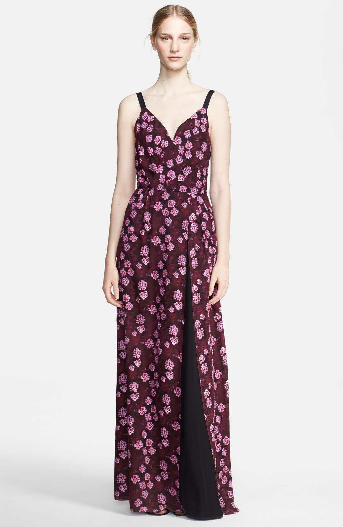 Band of Outsiders Cherry Blossom Print Silk Maxi Dress Nordstrom