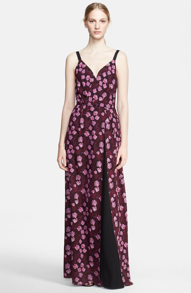 Band of Outsiders Cherry Blossom Print Silk Maxi Dress | Nordstrom