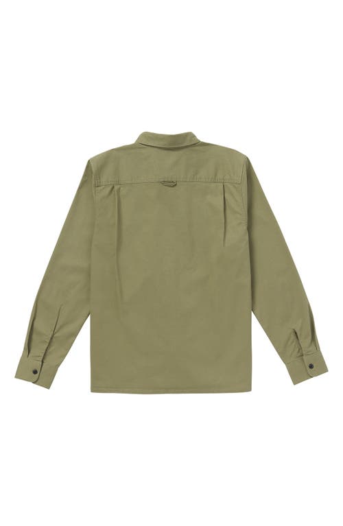 Shop Volcom Servicestone Classic Fit Work Shirt In Thyme Green