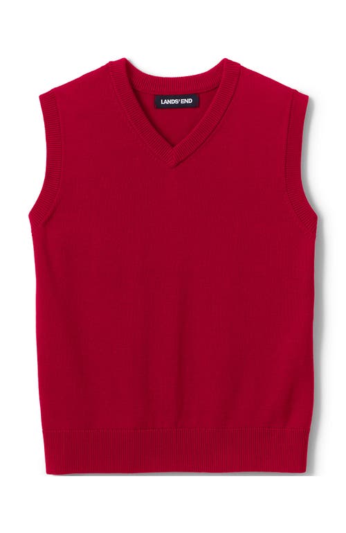 LANDS' END LANDS' END SCHOOL UNIFORM KIDS COTTON MODAL FINE GAUGE SWEATER VEST