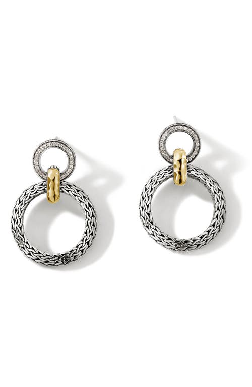 John Hardy Classic Chain Drop Earrings in Silver And Gold at Nordstrom