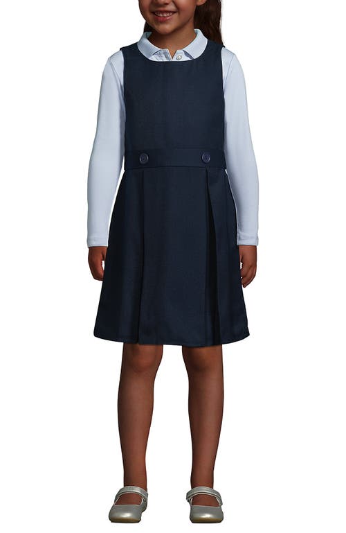 LANDS' END LANDS' END GIRLS UNIFORM SOLID JUMPER