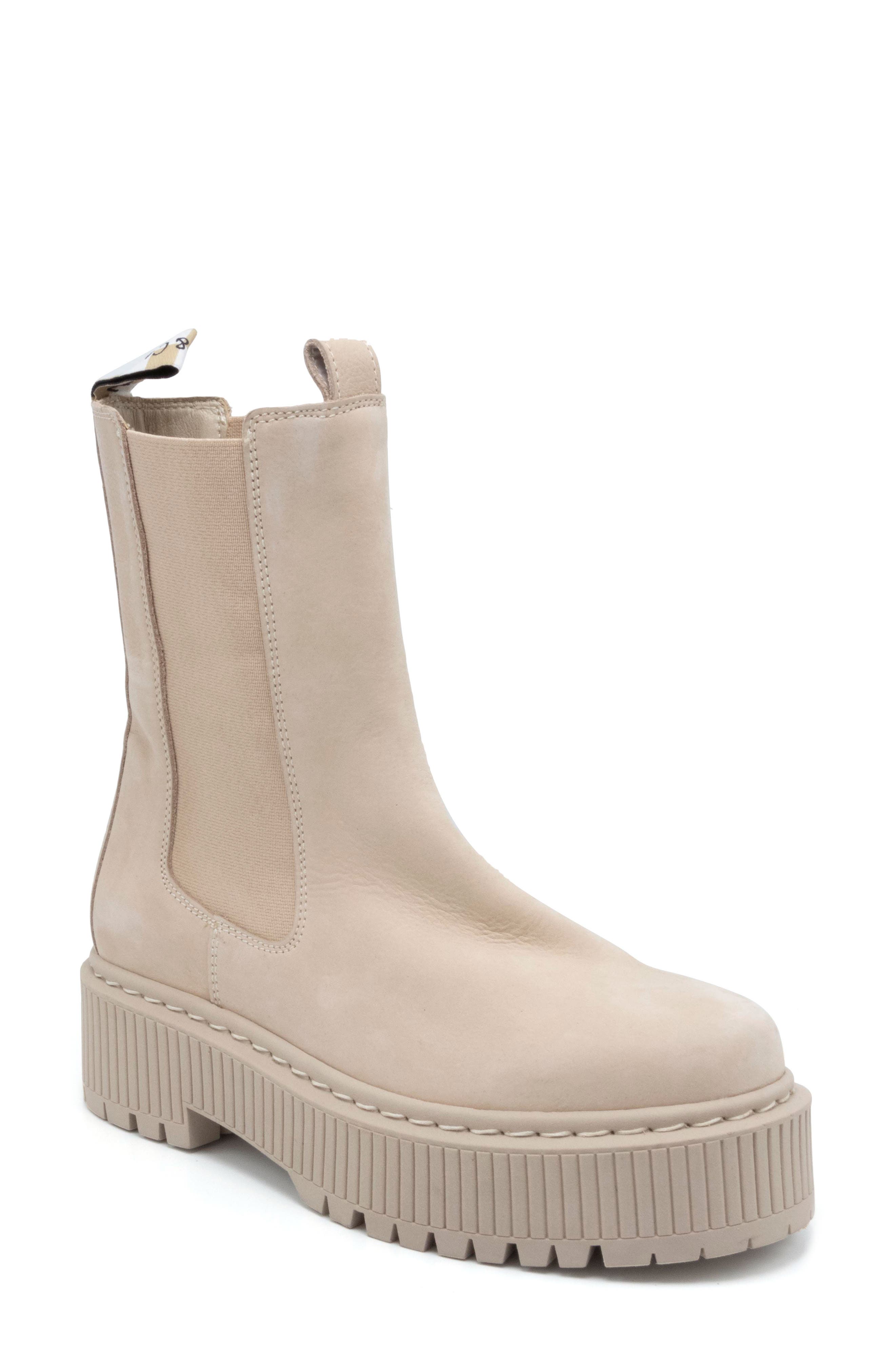 beige chelsea boots women