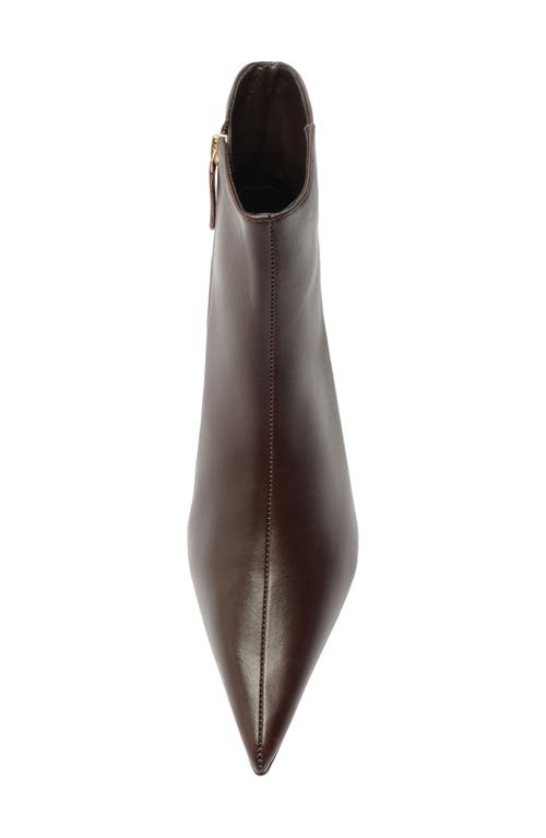 Schutz Mikki Pointed Toe Bootie In Brown