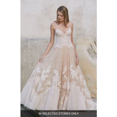 Watters Peregrine Lace & Tulle Wedding Dress, Size IN STORE ONLY - Ivory