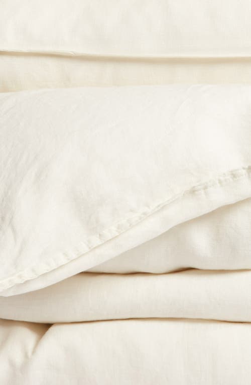 Pom Pom At Home Parker Linen Duvet Cover & Shams Set In White
