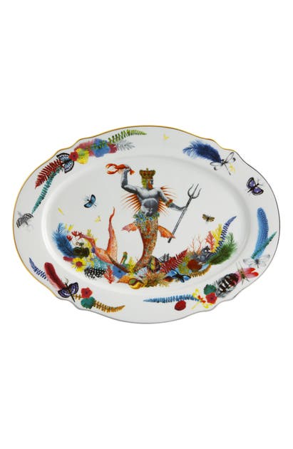 Click to view more detailed imagery on our partner's website Christian Lacroix Caribe Medium Oval Platter In White