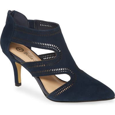 Bella Vita Hope Perforated Cage Pointed Toe Pump N - Blue