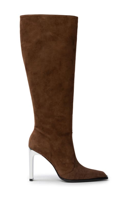 Black Suede Studio Grand Tall Boot In Brown