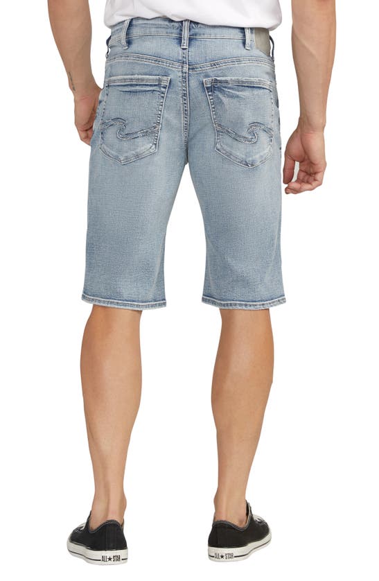 Shop Silver Jeans Co. Gordie Relaxed Fit Stretch Denim Shorts In Indigo