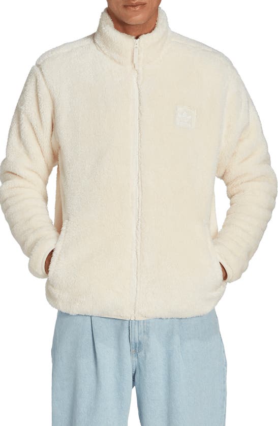 ADIDAS ORIGINALS ESSENTIAL FLUFFY FLEECE JACKET