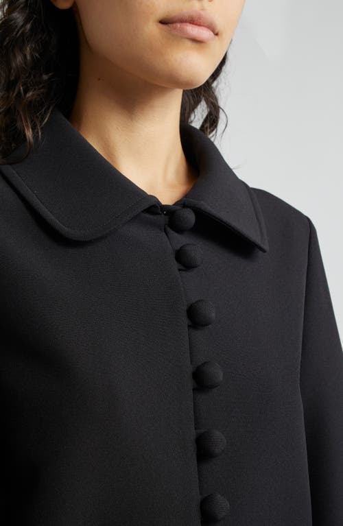 Emporio Armani Balloon Sleeve Knit Jacket In Solid Black