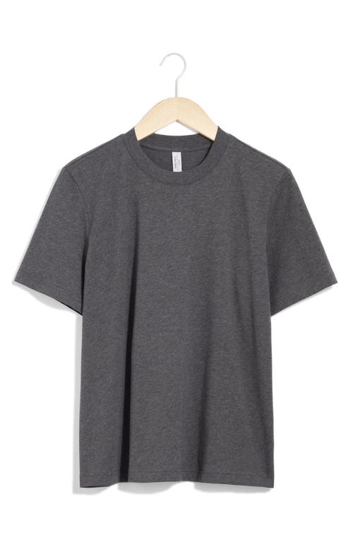 & Other Stories Crewneck T-shirt In Grey Dark