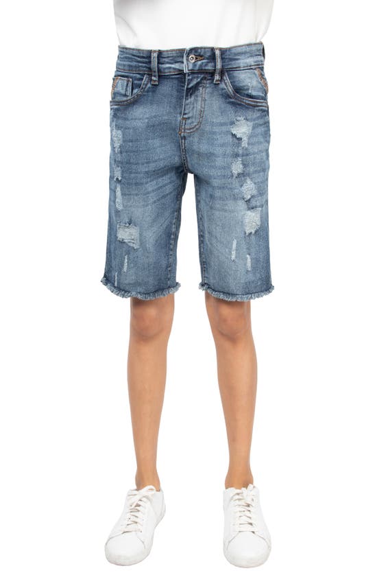 X-ray Xray Kids' Distressed Denim Shorts (big Boy)<br /> In Medium Blue
