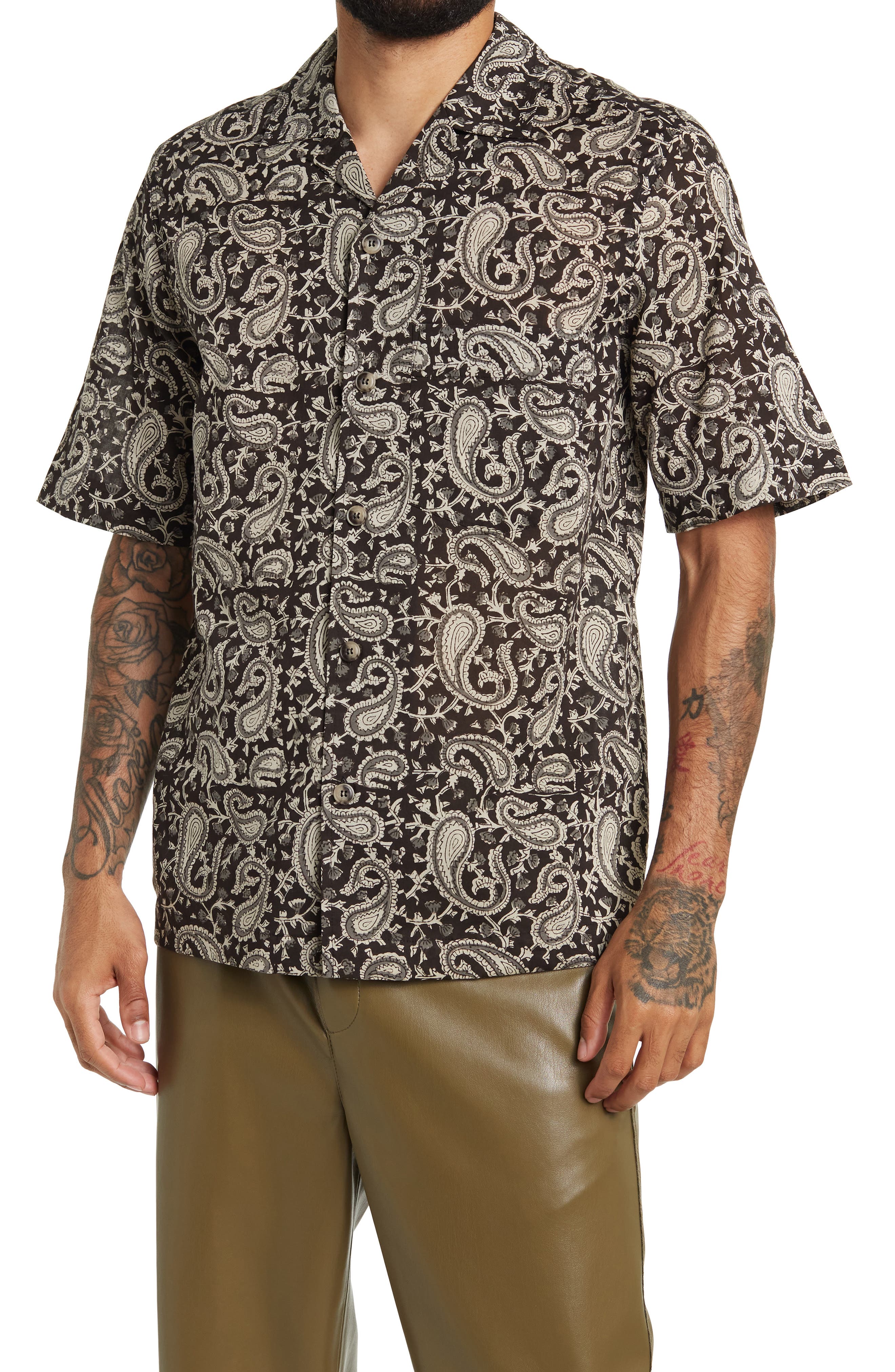 Nanushka Bodil Paisley Short Sleeve 