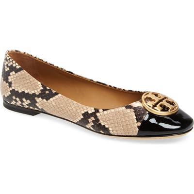 Tory Burch Chelsea Cap Toe Ballet Flat- Brown