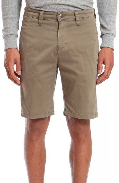 Jacob Twill Chino Shorts in Dusty Olive Sateen Twill